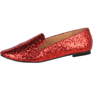 Modesta by Beston Womens Mika 02 Red Glitter Flats Today $32.19