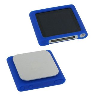 rooCASE Blue Silicone Skin Case for Apple iPod nano 6th Generation