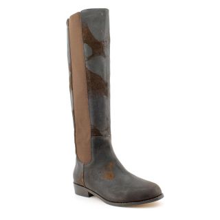 KORS Michael Kors Womens Val Distressed Leather Boots Was $199.99