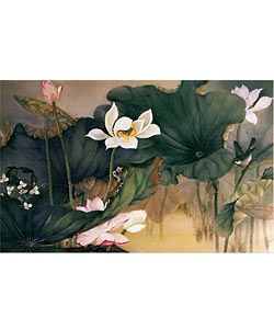 Su Yue Lee Lotus Pond I, Stretched Canvas