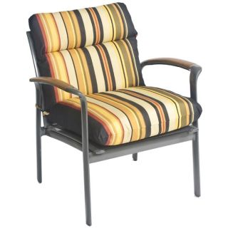 Bianca Stripe Outdoor Multi Stripe Patio Club Chair Cushion