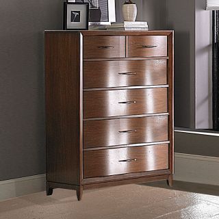 Lancashire Walnut Brown 6 drawer Curved Front Chest Today $729.99 5.0