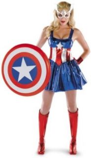 Captain America Deluxe Female Costume Clothing