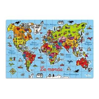 Puzzle 150 pièces   Carte du monde en valise   Achat / Vente PUZZLE