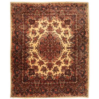 Hand knotted Ivory Wool Kazvin Rug (12 x 146)