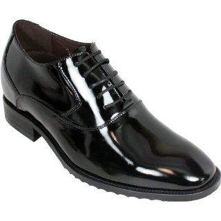 Elevator Shoes (Black Patent Leather Lace up Formal Dress Shoes