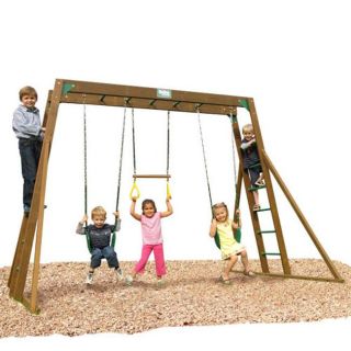 Play Time Classic Series Swing Set Top Ladder with Rope Accessories