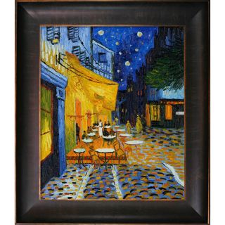 Van Gogh Cafe Terrace at Night Hand painted Framed Canvas Art