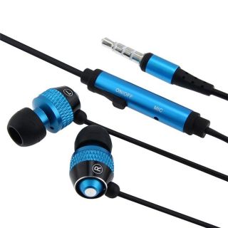 BasAcc Blue 3.5 mm Stereo Headset for Samsung T959 Vibrant Flex Galaxy