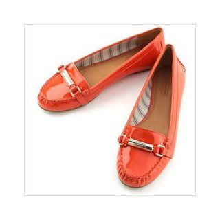 Coach Womens Berdina Patent Leather Loafer (Carnelian)