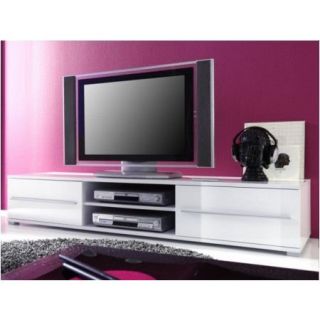 Meuble TV design Cavalli blanc laqué 175 cm   Achat / Vente MEUBLE TV