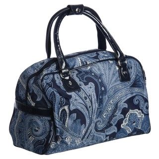Jessica Simpson Blue Paisley Carry On Tote