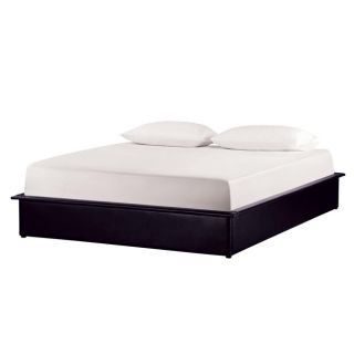 Studio C. King Black Faux Leather Bed
