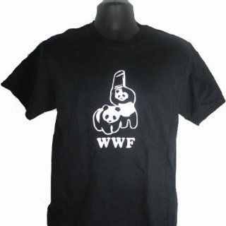 Black WWF Funny Panda Bear Shirt Wrestling Humor T Shirt Tee