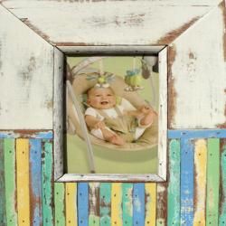 Boat Wood White and Popsicle Picture Frame (Thailand)