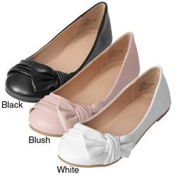 Journee Collection Girls Bow Detail Ballet Flats