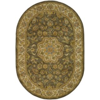Taupe/ Ivory Wool Rug (46 x 66 Oval) Today $157.99