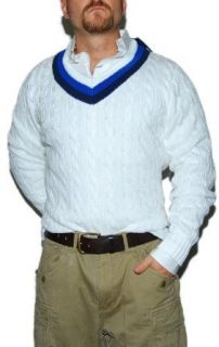 Polo Ralph Lauren Mens Cable Golf Sweater White Medium