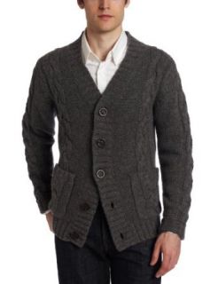 Earnest Sewn Mens Cable Knit Cardigan Clothing