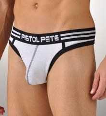 Pistol Pete Hero Thong (101 138) L/White Clothing