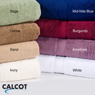 Calcot 600 GSM Supima Cotton Zero Twist Bath Towels (Set of 4
