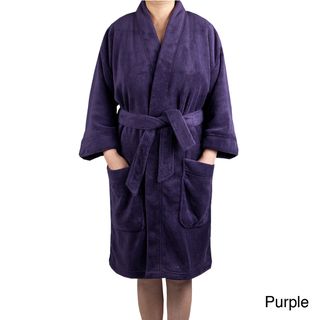 Leisureland Womens Plush Fleece Kimono Robe