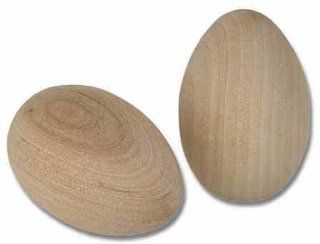 Package of 30 Unpainted Wooden Eggs  2 Arts, Crafts