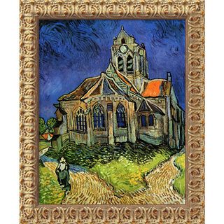 Vincent Van Gogh Church at Auvers Framed Canvas Art