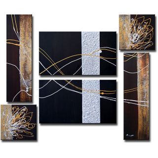 Abstract 261 6 piece Gallery wrapped Canvas Art Set
