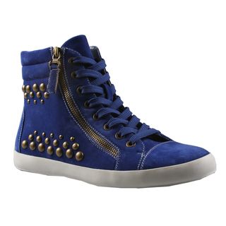 Refresh by Beston Womens Melba High Top Studded Sneakers