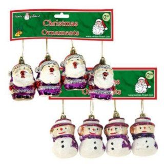  Tree Ornament Santa/Snowman 4 Piece Case Pack 144 