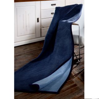 Bocasa Double Blue Woven Throw Blanket