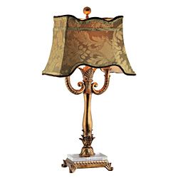 Twin Lamp Poly with Gold Scallop Printed Shade Today $134.99