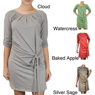 AtoZ Womens 3/4 sleeve Tie front Dress