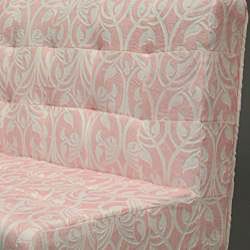 Soft Pink Tufted Fabric Kids Sofa