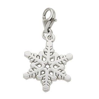 Rembrandt Charms Snowflake Charm with Lobster Clasp, 14k