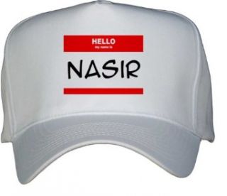 HELLO my name is NASIR White Hat / Baseball Cap Clothing