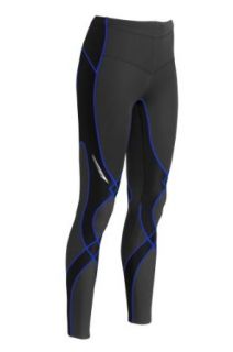 CW X Womens Insulator Stabilyx Running Tights,Black/Blue