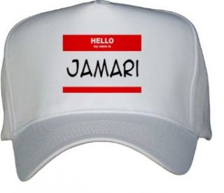 HELLO my name is JAMARI White Hat / Baseball Cap Clothing