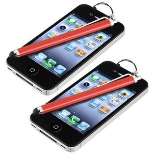 Red Touch Screen Stylus for Apple iPhone/ iPod/ iPad (Pack of 2