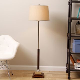 Adjustable Wood and Metal Floor Lamp