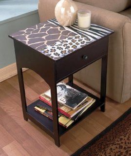 Designer Accent Table   Aninmal Print
