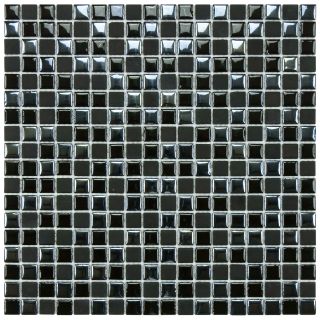 SomerTile 11.75x11.75 inch Posh Pixie Black Porcelain Mosaic Tiles