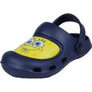 Spongebob Squarepants Navy Blue Toddler Boys Clogs Shoes 5/6 9/10