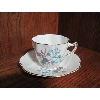 Royal Seagrove Fine Bone China Cup and Saucer (white w/gold trim and