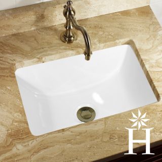 Highpoint Collection Rectangle Ceramic Undermount Vanity Sink Today $