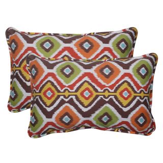 Pillow Perfect Outdoor Mesa Corded Brown Throw Pillows (Set of 2