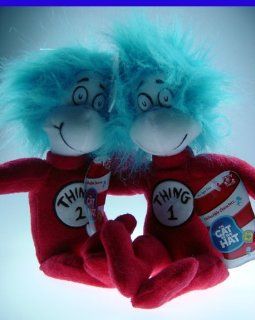 14 Dr. Seuss Cat in the Hat Thing 1 & Thing 2 Plush Doll