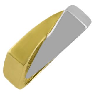 14k Two tone Gold Styled Modern Ring