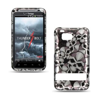 Premium HTC Thunderbolt Black Skull Protector Case